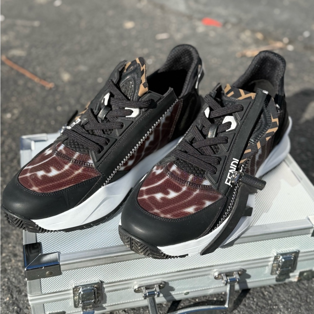 Fendi Flow Black and Brown Men's Sneakers